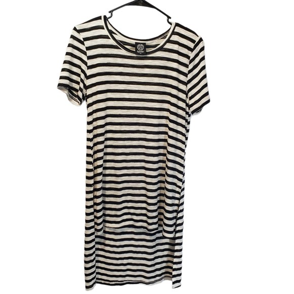 Babeau Hi Low Short Sleeve Tunic, Size XS, Black and White - Picture 1 of 5